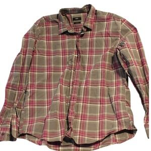 BOSS Hugo Boss Mens Plaid Sharp Fit Long Sleeve Button Up Shirt Size 2XL